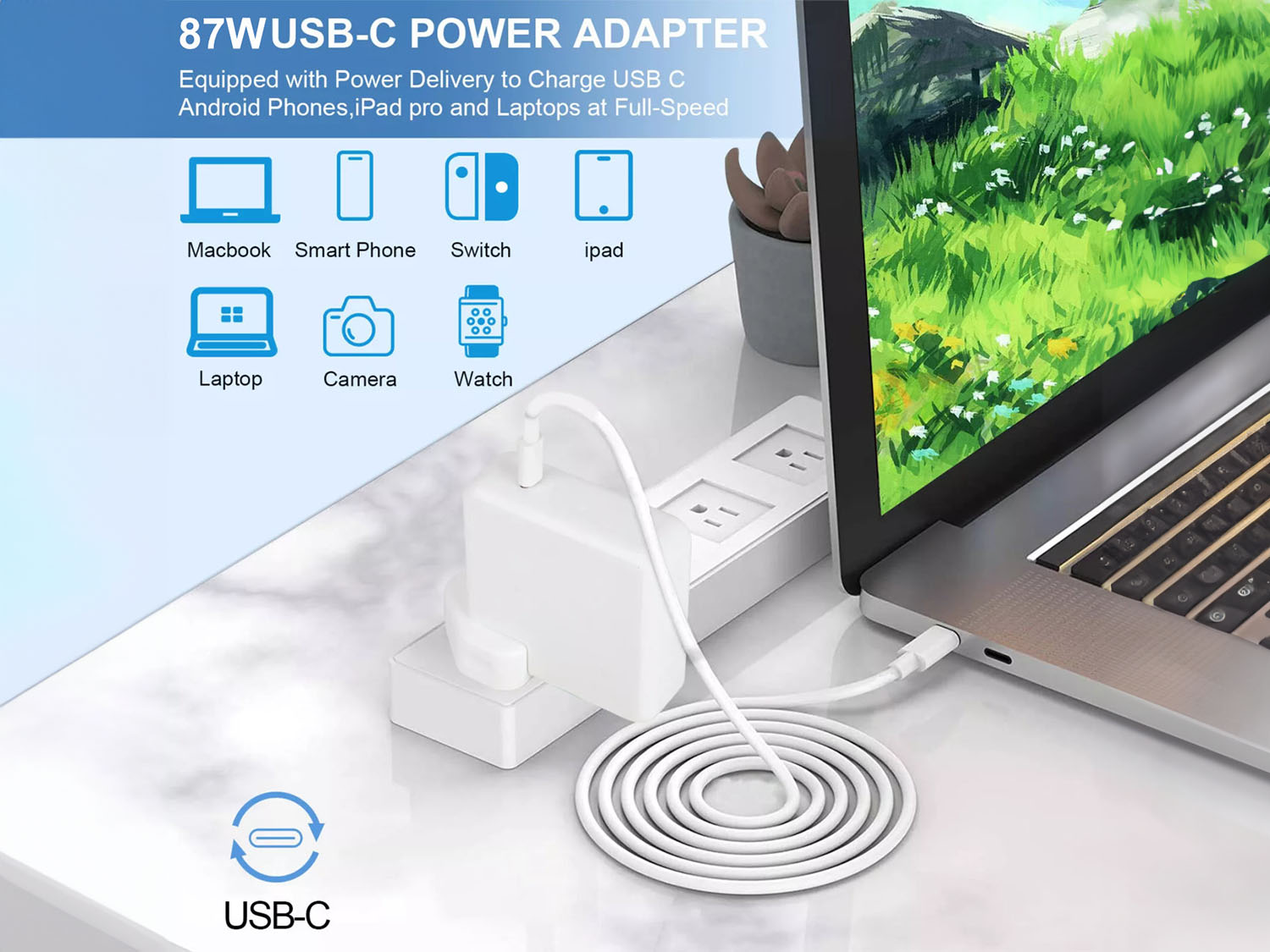 USB-C氮化鎵GaN充電器87W代用充電器| 閃購價$228 | 鄰住買Neigbuy | 日